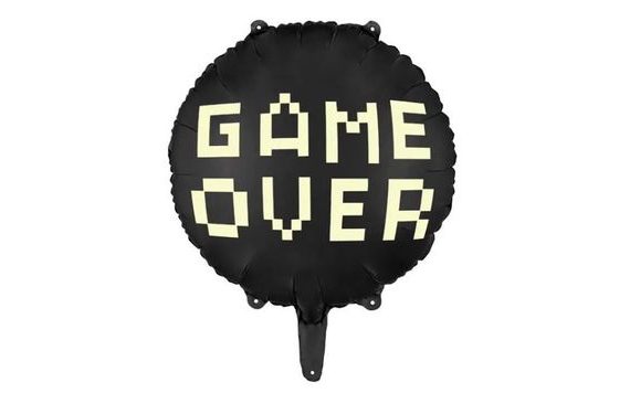 BALÓN FOLIOVÝ S NÁPISEM GAME OVER - GAME - ROZLUČKA SE SVOBODOU - 45 CM