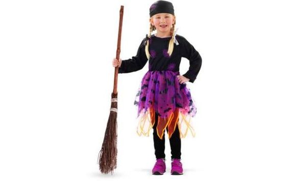 CHILDREN'S WITCH COSTUME - HALLOWEEN (S)