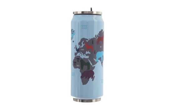 FÉM TERMOSZ VILÁG 0,5 L
