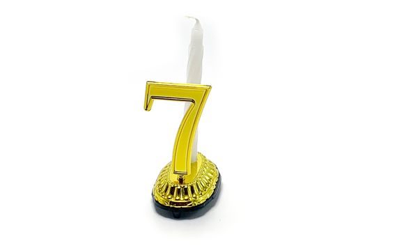 BIRTHDAY CAKE SET - DIGITS 7 AND CANDLE