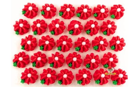 CUKORVIRÁG DÍSZEK TÁLCÁN – 40 DB