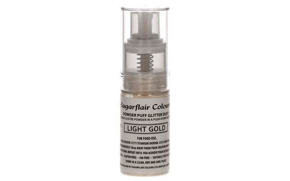 SUGARFLAIR PUMP SPRAY GLITTER DUST - LIGHT GOLD