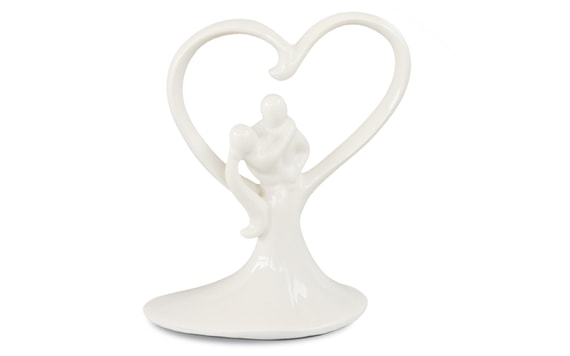 WEDDING CAKE TOPPER - ABSTRACT COUPLE IN A HEART