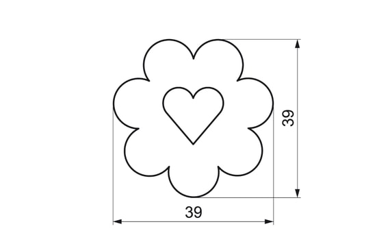 DOUGH CUTTER FLOWER BLOSSOM + HEART