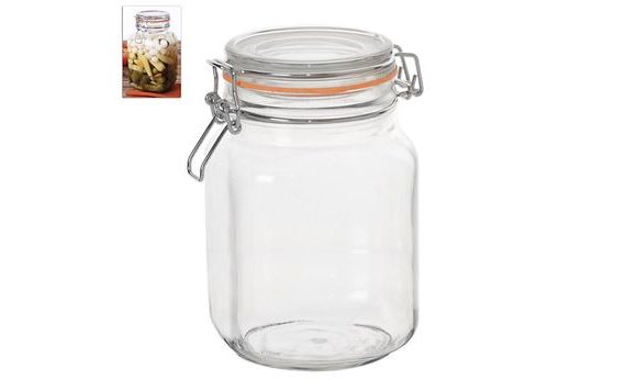 BELA 2L GLASS STORAGE JAR WITH LID