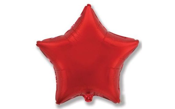BALLOON FOIL 45 CM STAR RED