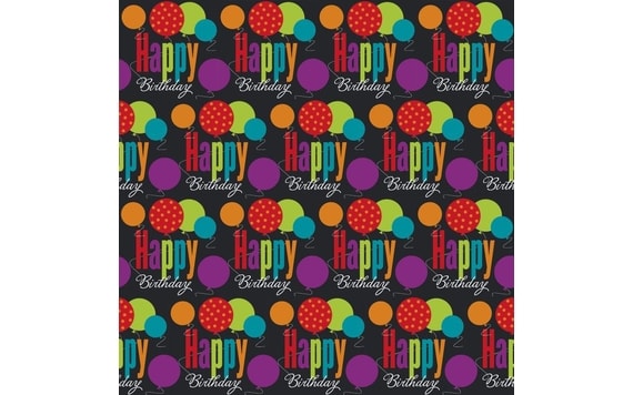 HAPPY BIRTHDAY CHEET WRAPPING PAPER - 75 CM X 15 M