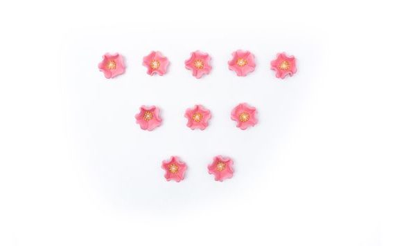 RÓZSASZÍN MÁLYVARÓZSA CUKORVIRÁGOK TORTÁRA – 10 DB