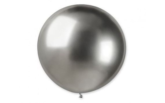 CHROMOVANÝ BALÓNEK 80 CM - STŘÍBRNÝ LESKLÝ 1KS