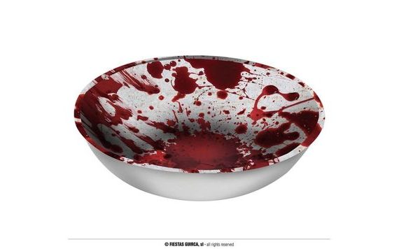 PLASTOVÁ MISKA KRVAVÉ OTISKY - HALLOWEEN - 27 CM