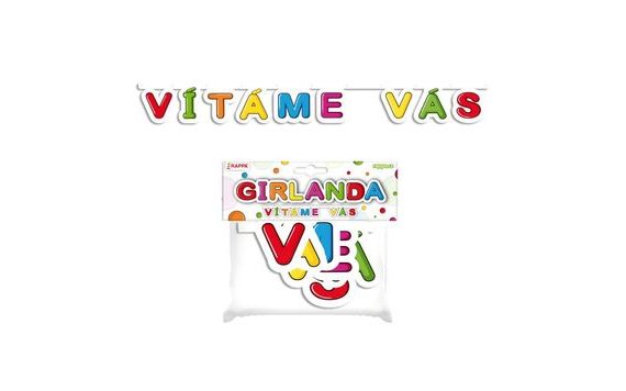 GIRLANDA PAPÍROVÁ - VÍTÁME VÁS