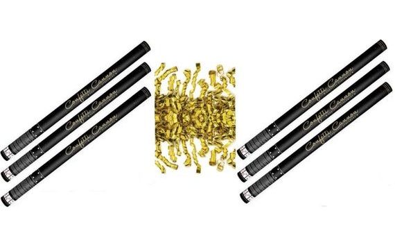 ZLATÉ METALICKÉ KONFETY 80 CM - 6 KS - HOBLINKY METALICKÉ - SILVESTR