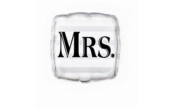 FOIL BALLOON MRS. 45 CM - WEDDING