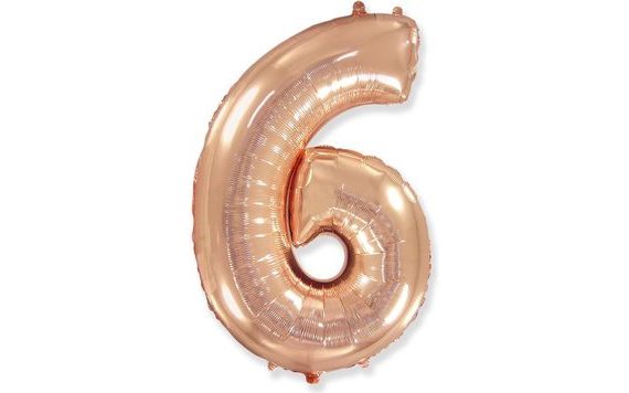 BALLOON FOIL NUMERALS ROSE GOLD - ROSE GOLD 115 CM - 6