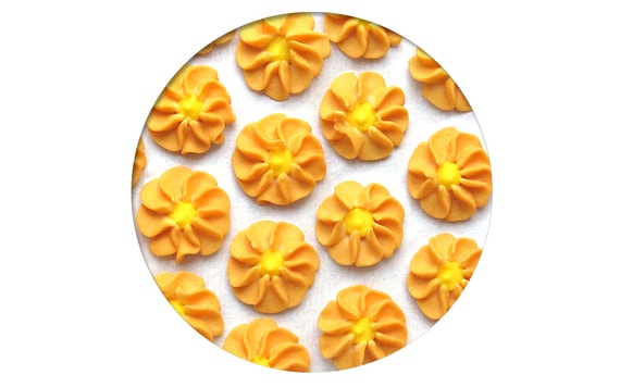 SUGAR DECORATIONS - GERBERAS 28 PC. ORANGE