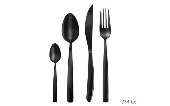 PŘÍBORY NEREZ 24 KS BLACK LUXURE