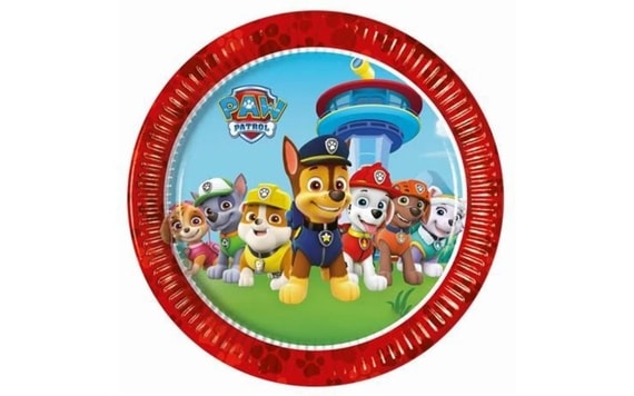 TALÍŘE PAW PATROL - TLAPKOVÁ PATROLA 20 CM, 8 KS