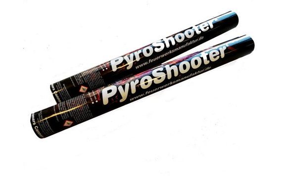 PYROSHOOTER COLOR - MIX 1 KS - DLOUHÉ JEDNOBAREVNÉ STUHY - ORANŽOVÁ / ORANGE