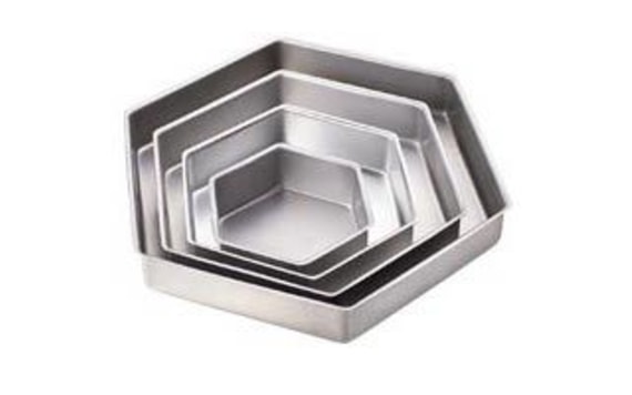 CAKE TIN SET HEXAGONS 4 PC.