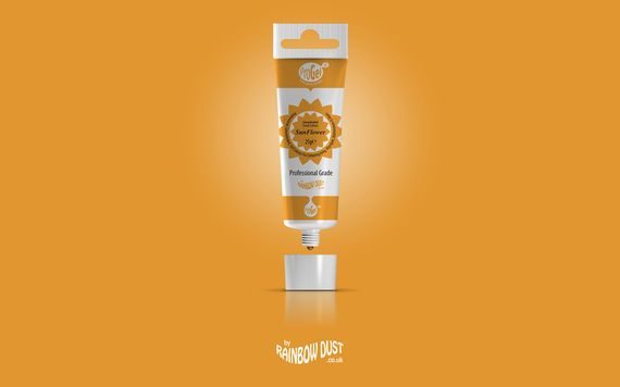 SUN FLOWER PROGEL - PROFESSIONAL FOOD GEL PAINT IN A TUBE (ORANGE)