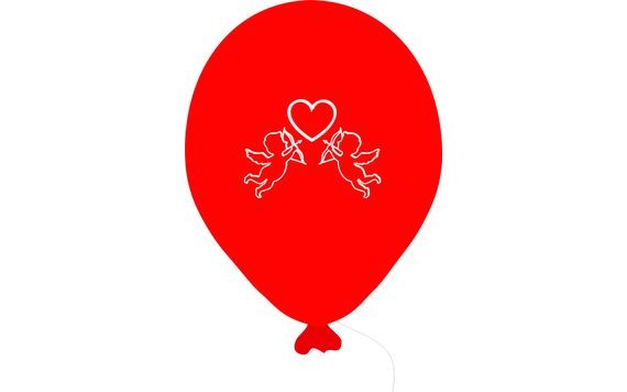 ANGEL AND HEART BALLOON