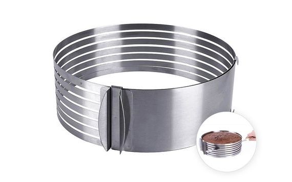 ADJUSTABLE CAKE SLICER TIN FOR ACCURATE CUTTING OF CAKE LAYERS