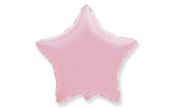 PASTEL LIGHT PINK STAR FOIL BALLOON 45 CM