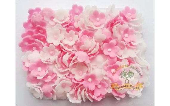 PINK MODELLED SUGAR FLOWERS 20 G