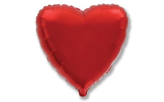 BALLOON FOIL 45 CM HEART RED