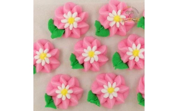 CUKROVÉ DEKORÁCIE – VEĽKÉ KVETY NA PLATÍČKU (4)