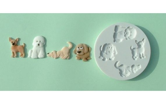 SILICONE MOULD LITTLE DOGS