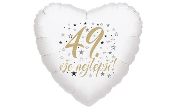 49TH BIRTHDAY HEART BALLOON