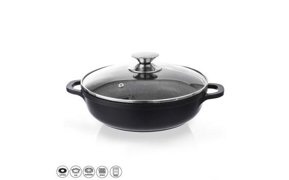 KASTRÓL GRANDE Ø 24 CM + SKLENENÁ POKRIEVKA