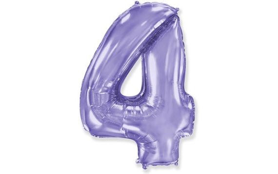BALÓN FOLIOVÝ ČÍSLICE FIALOVÁ - LILA 102 CM - 4