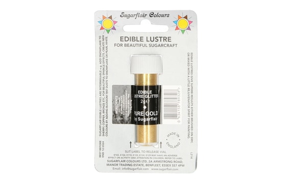 SUGARFLAIR EDIBLE LUSTRE GLITTER PURE GOLD 2G