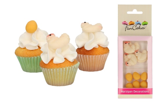 FUNCAKES MARZIPAN DECORATIONS CHICKEN & EGG
