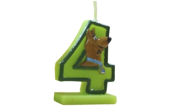 SCOOBY DOO BIRTHDAY CAKE CANDLE - NUMBER 4