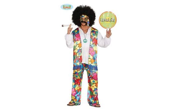 HIPPIE COSTUME, SIZE L (52-54) - HIPPIES
