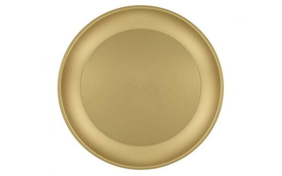 PLASTOVÝ TALÍŘ ZLATÝ - SILVESTR - 21 CM - 1 KS