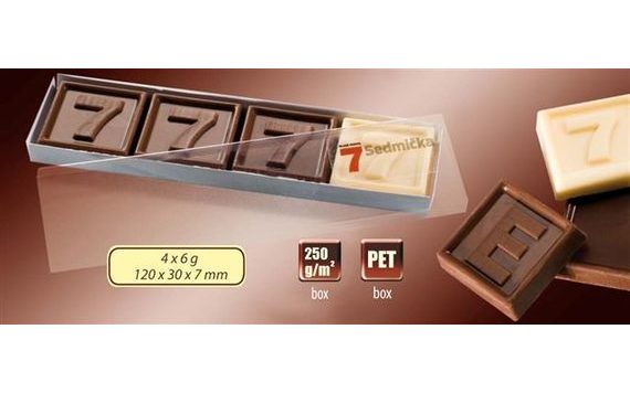 PROMOTIONAL CHOCOLATE MESSAGE 4X6G WITH YOUR DESIGN/LOGO – FROM 500 PCS