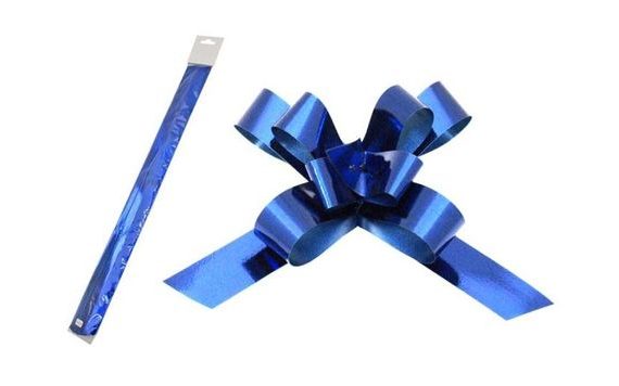DECORATIVE PULL RIBBON - METALLIC BLUE - 1 PC