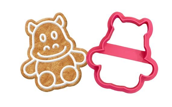 COOKIE GINGERBERAD CUTTER HIPPO - 3D PRINT