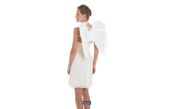 WHITE ANGEL WINGS, WINGSPAN 50X50 CM