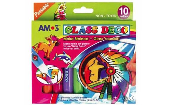 GLASS PAINT SET 10 PCS 1498 10.5ML