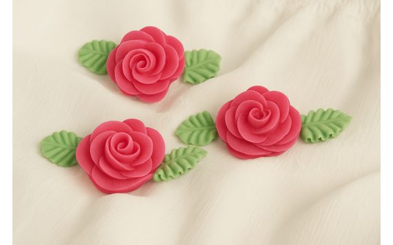 CUKROVÉ RŮŽE VELKÉ – RŮŽOVÉ (3 KUSY)