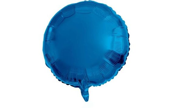 BALÓN FOLIOVÝ KULATÝ - METALICKÝ MODRÝ - 45 CM