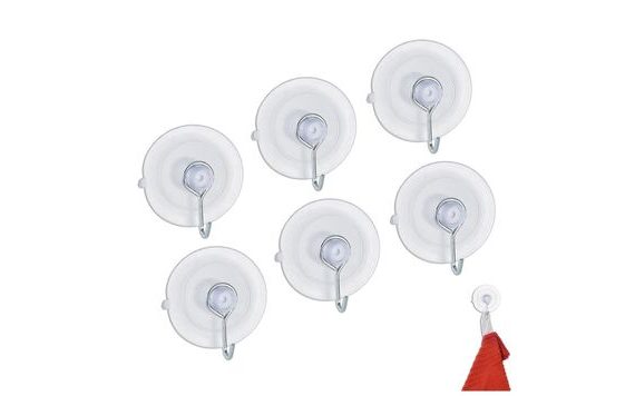 HOOK WITH SUCTION CUP 6PCS