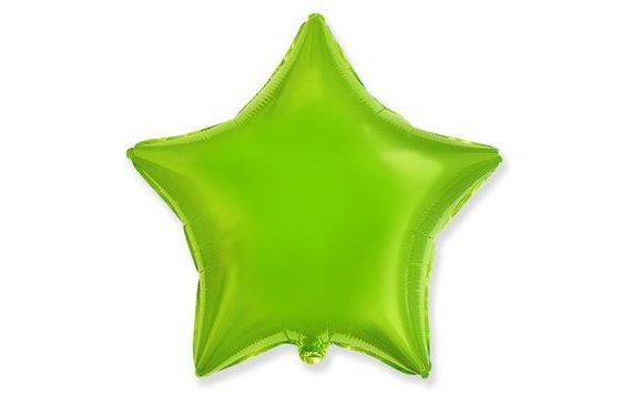 BALLOON FOIL 45 CM STAR LIME GREEN