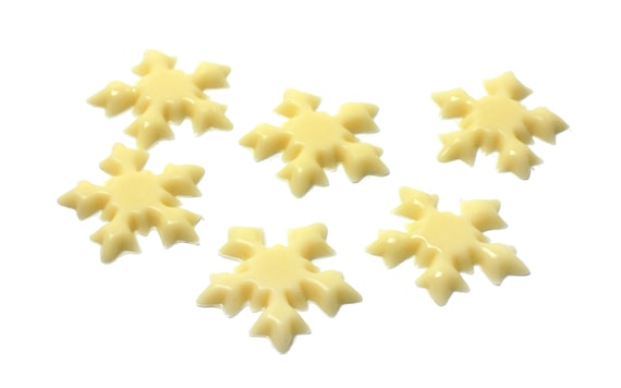 WHITE CHOCOLATE SNOWFLAKES 10 PCS