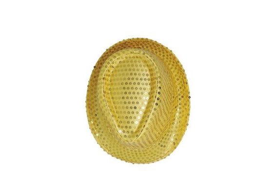 GOLDEN SEQUIN HAT - DISCO - 80S - NEW YEAR'S EVE
